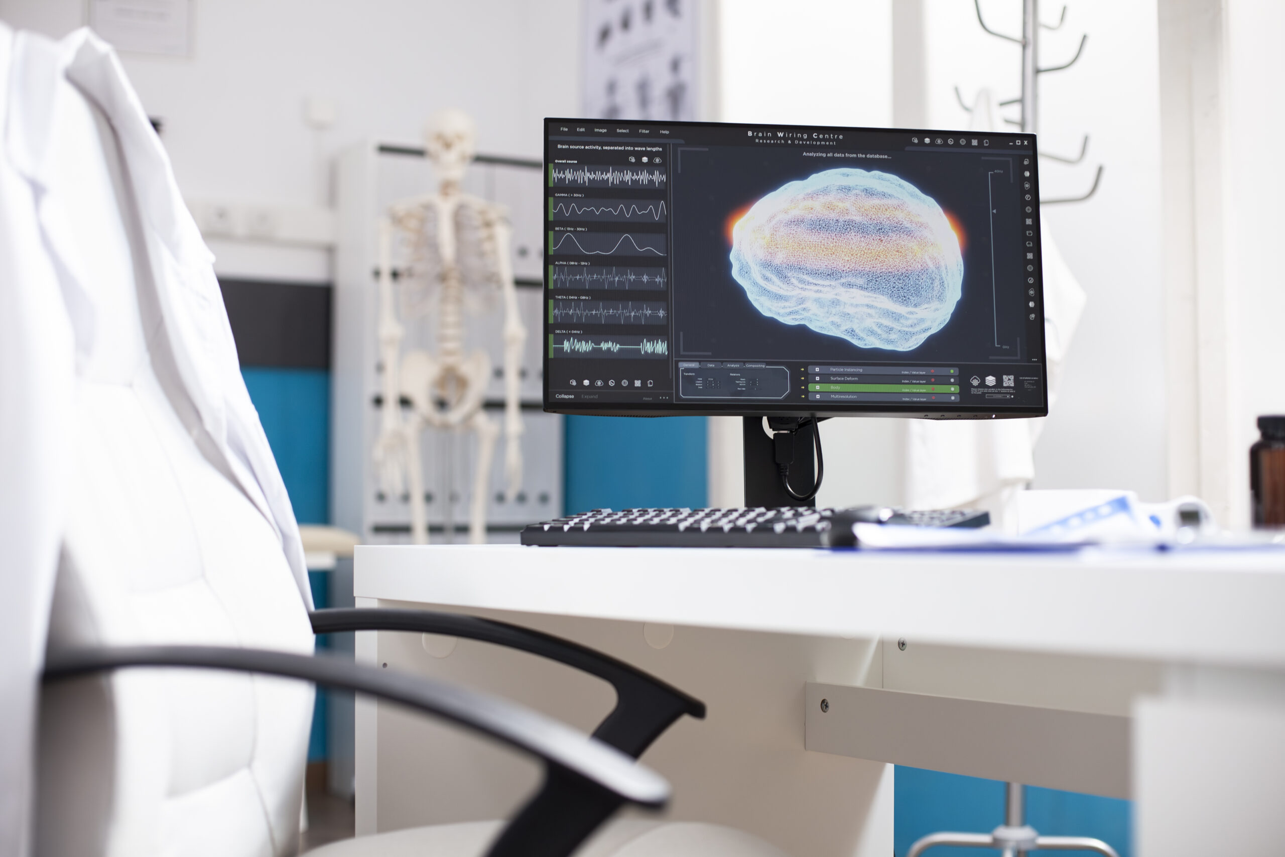 A neuroradiology expert witness presenting advanced brain scan findings